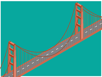 Puzzle piece bridge gate golden