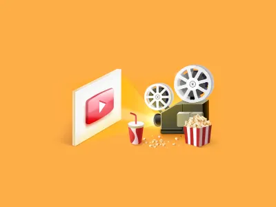 Video art coke design icon icons illustration popcorn video youtube