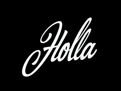 Holla brush calligraphy custom hand lettering script typography