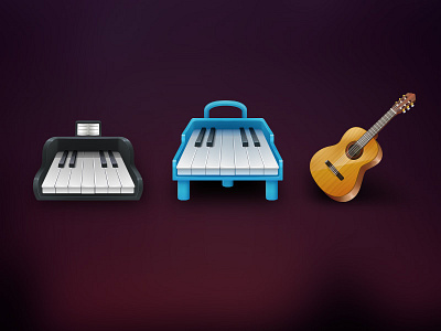 Piano and Guitar guitar icon instrument music piano