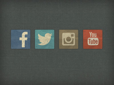 Social Icons icons retro social