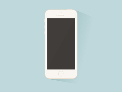 Flat iPhone 5S 5s flat illustration illustrator iphone long shadow vector