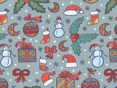 Winter Christmas pattern