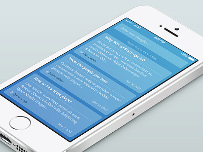 Share your thoughts app design feeds ios7 iphone read story ui