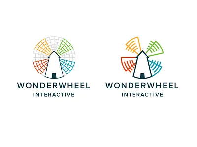 Wonderwheel Rebrand identity logo windmill
