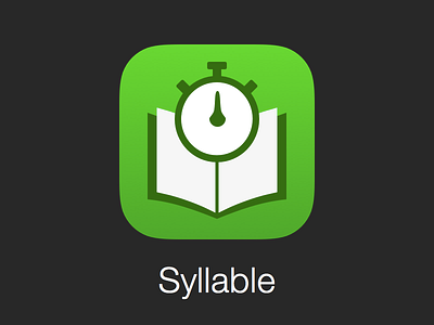 Syllable 2.0 for iOS 7 app apple book icon ios7 iphone reading speed reader stopwatch syllable