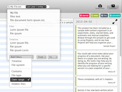 Some UX work for Projects App app filters projects ui ux