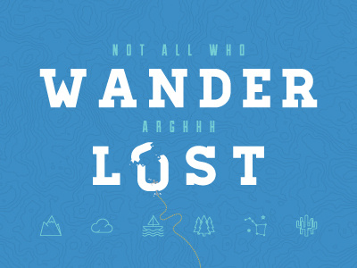 Wanderlust icons illustration topo wanderlust