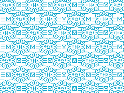 Give Thx illustration pattern thank you thx typography vector