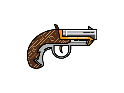 Gun design flat graphic gun icon illustration old popular retro vector vintage web