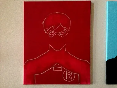 Work In Progress - Dick Grayson's Robin painting