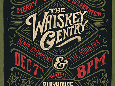 The Whiskey Gentry - Gigposter atlanta concert poster georgia gigposter hand type handletter the whiskey gentry
