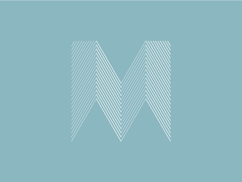 M identity logo m monica mazur