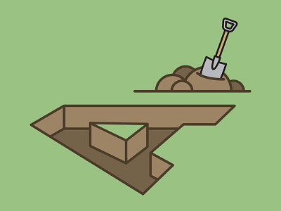 A Hole Final a a hole dig dirt hole illustration shovel wip