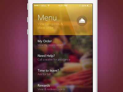 Foodango iOS App Home home screen interaction design ios 7 ios app mobile ui