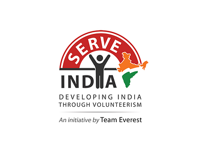 Logo for ServeIndia, a NGO illustration logo design