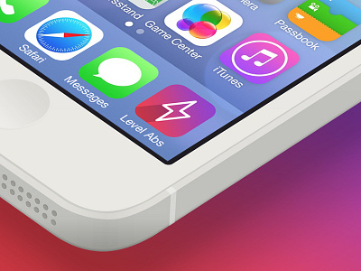 Level Abs iOS Icon iphone level abs long shadow meom mockup