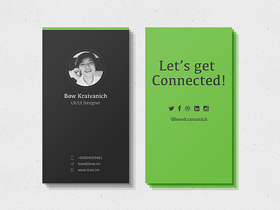 My super simple personal business card branding business card dark green minimal mockup name card print