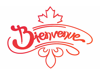 Bienvenue bienvenue canada french quebec type typography