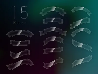 15 Glossy Ribbons PSD download free freebie glossy photoshop psd ribbon ribbons shadow ui