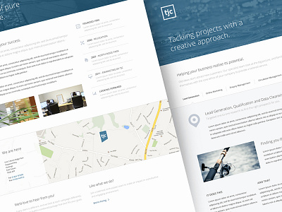 TJC Website (WIP) about map marketing responsive services tjc website