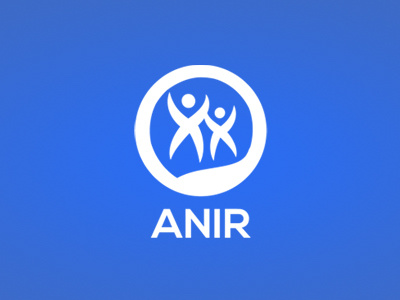 Logo "Anir Association" lifting / Flat association blue cercle children flat homeless hope lifting logo shape