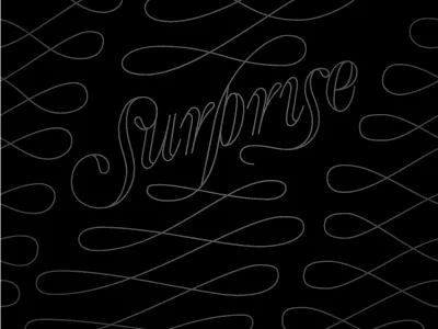 A Lil' Surprise italics lettering lines script