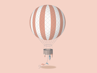 Balloon balloon flying illustration