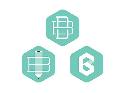 Personal logo development b branding choice critique d decision geometric help icon logo personal branding