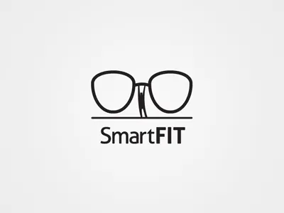 Smartfit fitness glasses logo logo design smart