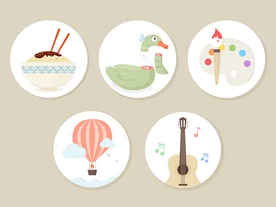 Some interesting things balloon duck guitar noodles paint ps