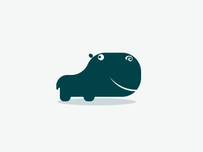 Little Hippo cute fun gif hippo