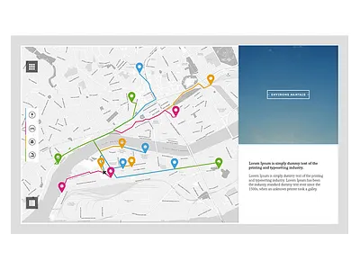 Environs Nantais app concept design flat graphics information interaction interface minimalist nantes ui web2day