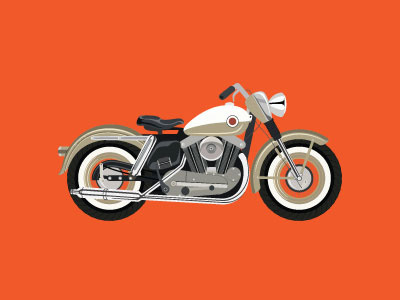 Motorcycle harley motorcycle orange