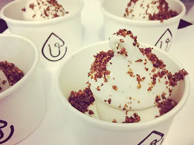 Utterly... yum bon appetit branding ice cream logo mark mayme gretsch nashville soft serve utterly yum