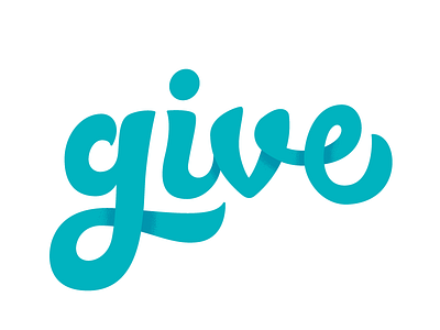 Give Script bold custom fat lettering script
