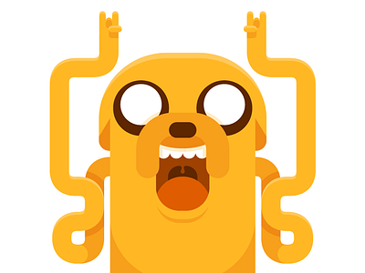 Jake adventure time dog fan art geometric happy vector