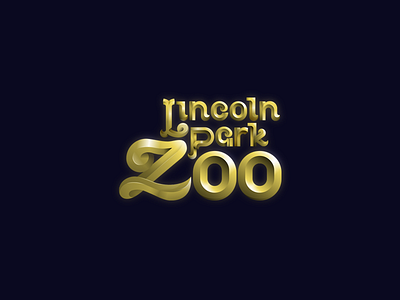 Lincoln Park Zoo Study brand dramatic gold lettering logo magic zoo