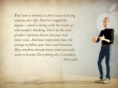 Steve Jobs Quote apple illustration portrait steve jobs