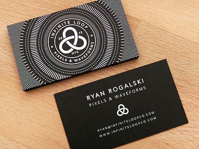 Infinite Loop Business Cards branding business cards graphic design logo design