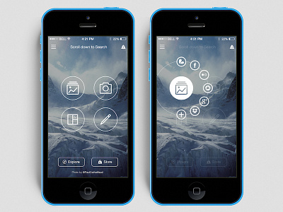 Photo App app camera ios7 iphone photos ui ux