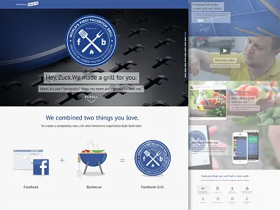 The Facebook Grill web facebook long microsite scroll webdesign