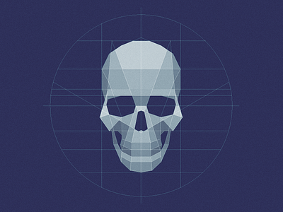 Facet Skull 3d diamond facet geometric illustration minimal skull vector