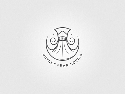 Outlet.Fran.Novias Wedding Gowns Logo branding identity logo