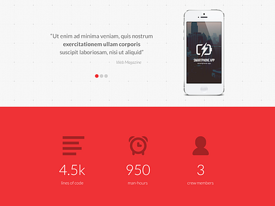 Flat Mobile App PSD Template app blog business clean corporate flat iphone landing page minimal mobile psd template
