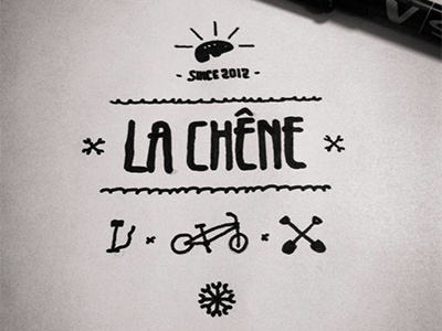 La Chene bmx draw handdrawn type typo wip