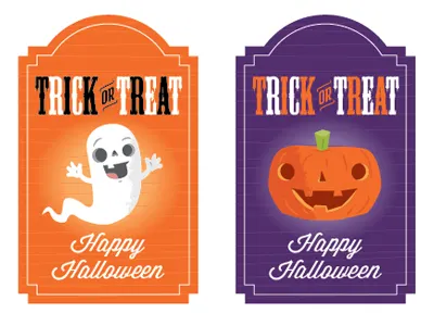 Trick or Treat ghost halloween pumpkin treat trick