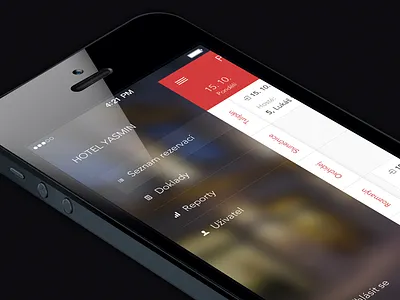 Previo app dark design ios ios7 iphone mobile previo side menu the funtasty ui ux