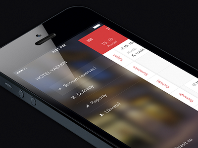 Previo app dark design ios ios7 iphone mobile previo side menu the funtasty ui ux