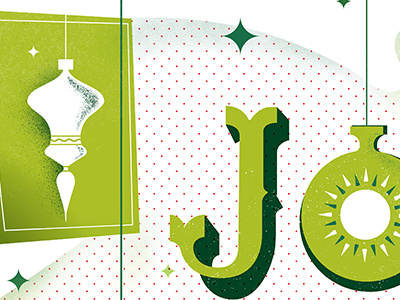 Joy Ornament christmas halftone photoshop ribbon vector xmas